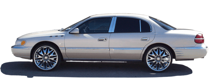 LINCOLN CONTINENTAL 4dr QAA Stainless 12pcs Rocker Panel Trim TH35611 thumbnail 3