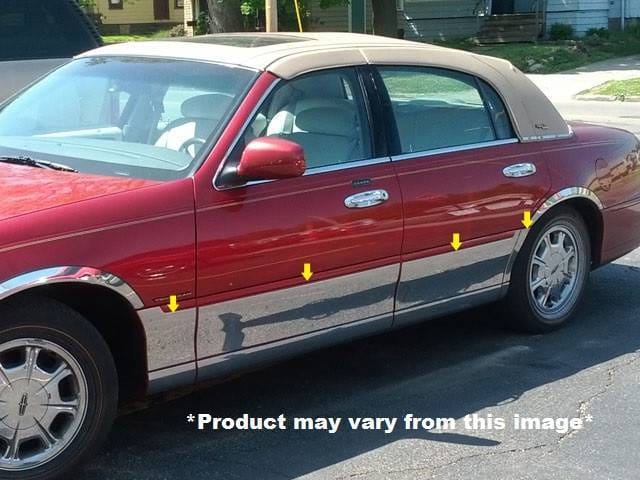 LINCOLN TOWN CAR 70" QAA Stainless 12pcs Rocker Panel Trim TH35682