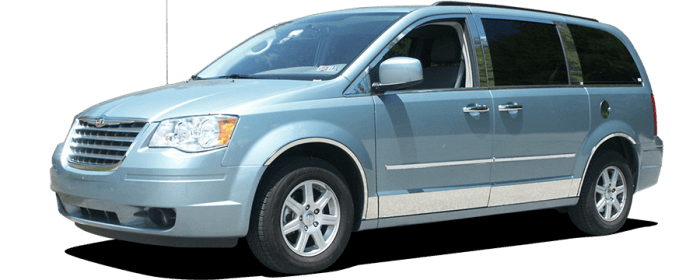 CHRYSLER TOWN and COUNTRY 4dr QAA Stainless 8pcs Rocker Panel Trim TH35790 thumbnail 2