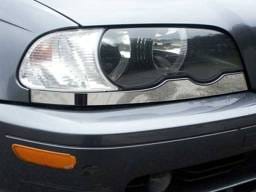 BMW 3 SERIES 2dr QAA Stainless 2pcs Headlight Accent HL25900
