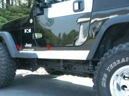 JEEP WRANGLER 2dr QAA Stainless 4pcs Rocker Panel Trim TH45090