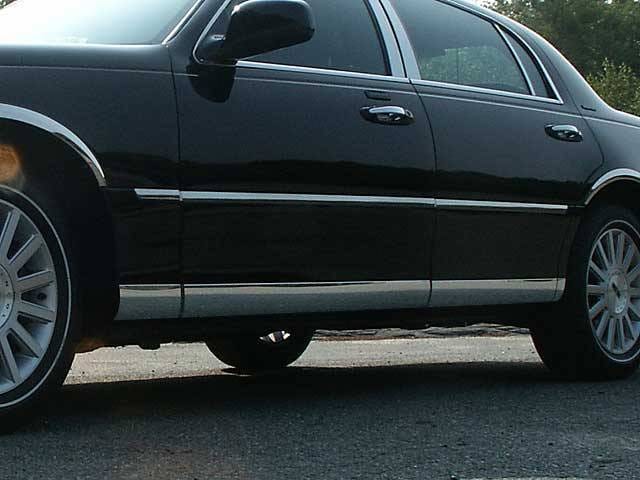 LINCOLN TOWN CAR 4dr QAA Stainless 8pcs Rocker Panel Trim TH38680