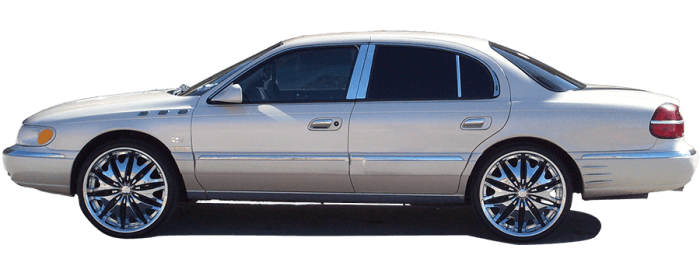 LINCOLN CONTINENTAL 4dr QAA Stainless 8pcs Rocker Panel Trim TH38610 thumbnail 2