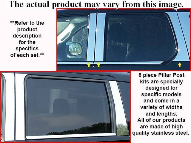 CHEVROLET SILVERADO Extra Cab QAA Stainless 6pcs Pillar Trim PP39183