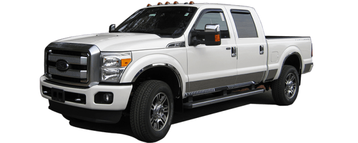 F-250/F-350 SUPER DUTY 4dr QAA Stainless 10pcs Rocker Panel Trim TH39322 thumbnail 2