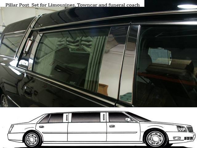 CADILLAC DTS FEDERAL HEARSE QAA Stainless 6pcs Pillar Trim PP40243