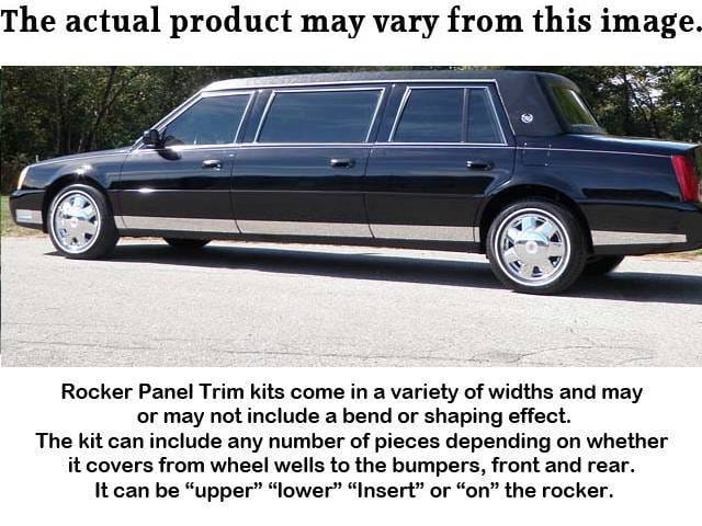 CADILLAC SEDAN DEVILLE 6dr QAA Stainless 14pcs Rocker Panel Trim TH40257