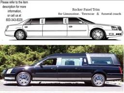 SEDAN DEVILLE EAGLE HEARSE QAA Stainless 12pcs Rocker Panel Trim TH40249
