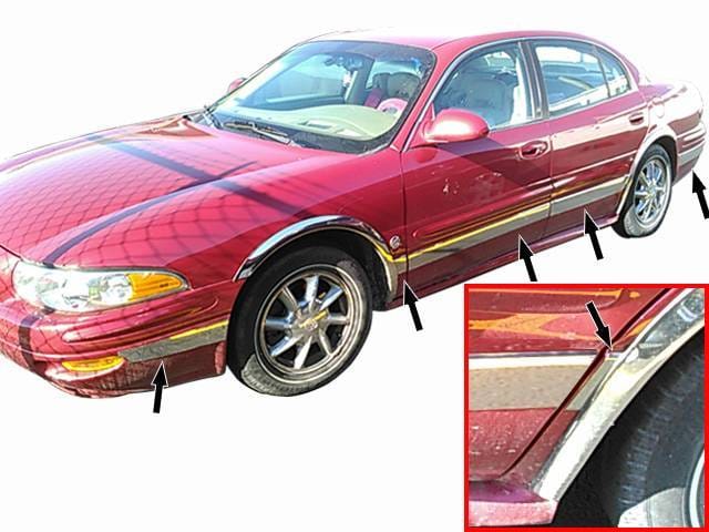 BUICK LESABRE 4dr QAA Stainless 12pcs Rocker Panel Trim TH40567