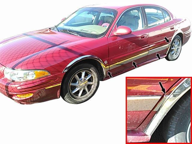 BUICK LESABRE 4dr QAA Stainless 8pcs Rocker Panel Trim TH40565