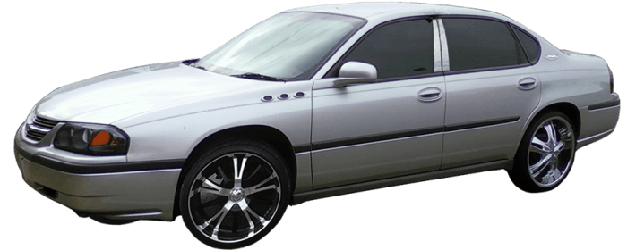 CHEVROLET IMPALA 4dr QAA Stainless 8pcs Rocker Panel Trim TH40135 thumbnail 2