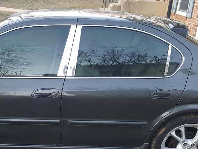Fits Nissan MAXIMA 4dr QAA Stainless 6pcs Pillar Trim PP21541