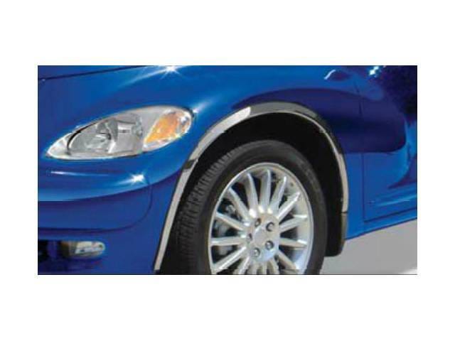 PT CRUISER 4dr QAA Molded Stainless 4pcs Wheel Well Fender Trim WZ41700