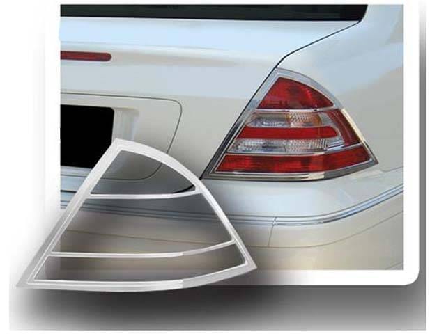 MERCEDES C CLASS 4dr QAA Chrome ABS plastic 2pcs Tail Light Bezels TL23081