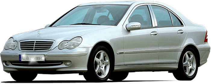 MERCEDES C CLASS 4dr QAA Chrome ABS plastic 2pcs Tail Light Bezels TL23081 thumbnail 2