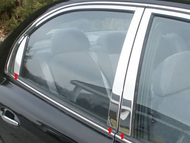 KIA OPTIMA 4dr QAA Stainless 6pcs Pillar Trim PP24806