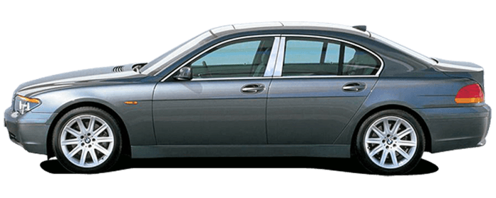 BMW 7 SERIES 4dr QAA Stainless 6pcs Pillar Trim PP25918 thumbnail 2