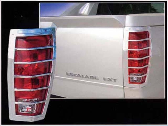 ESCALADE 4dr QAA Chrome ABS plastic 2pcs Tail Light Bezels TL42257