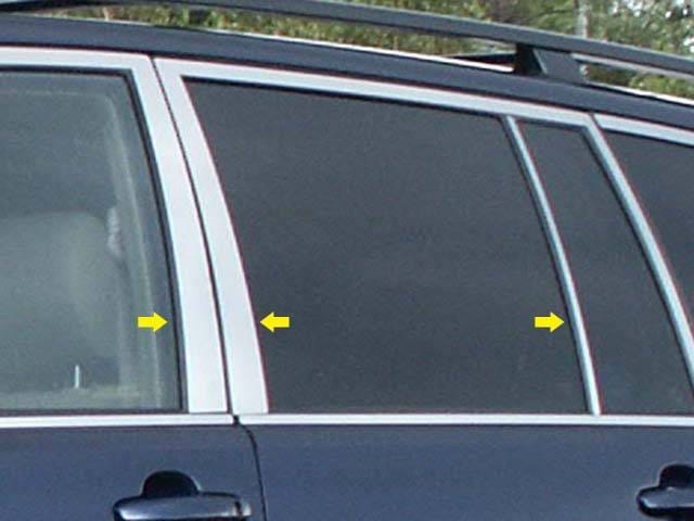 TOYOTA HIGHLANDER 4dr QAA Stainless 6pcs Pillar Trim PP24111