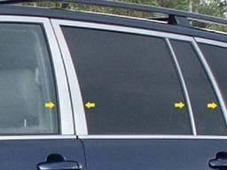 TOYOTA HIGHLANDER 4dr QAA Stainless 8pcs Pillar Trim PP24109