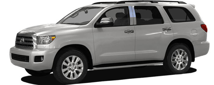 TOYOTA SEQUOIA 4dr QAA Stainless 4pcs Pillar Trim PP26140 thumbnail 5