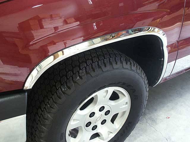 AVALANCHE/SILVERADO 4dr QAA Molded Stainless 4pcs Wheel Well Fender Trim WZ39181-L