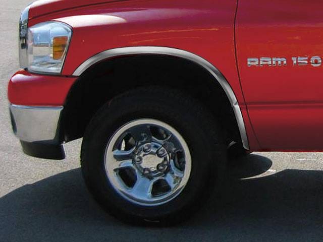 DODGE RAM 2/4dr QAA Molded Stainless 4pcs Wheel Well Fender Trim WZ42935