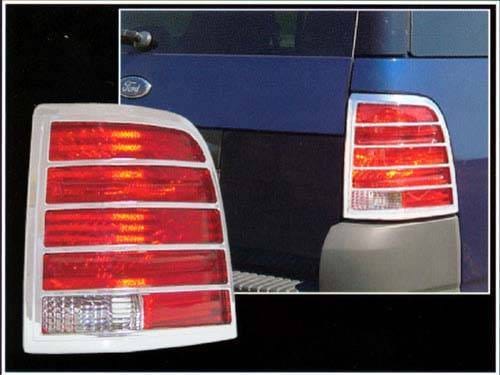 FORD EXPLORER 4dr QAA Chrome ABS plastic 2pcs Tail Light Bezels TL43305