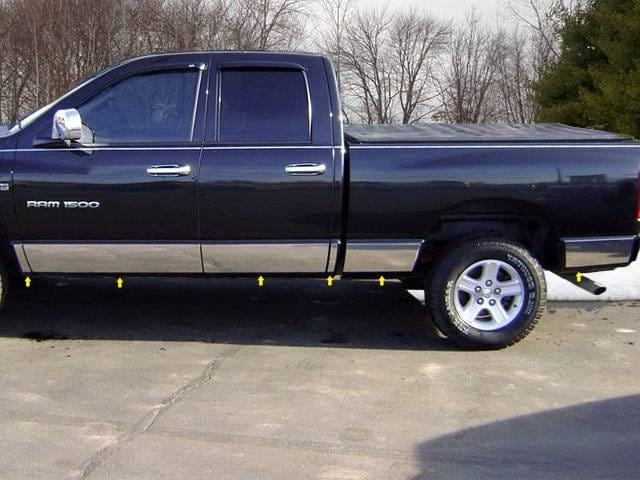 DODGE RAM 4dr QAA Stainless 12pcs Rocker Panel Trim TH42938