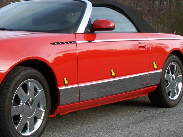 FORD THUNDERBIRD 2dr QAA Stainless 6pcs Rocker Panel Trim TH43670