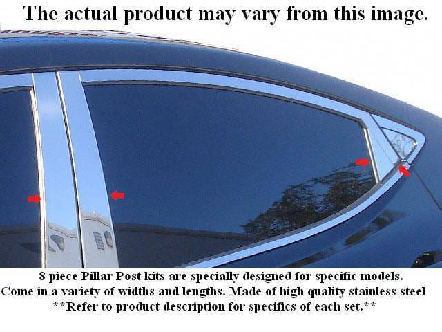 Fits Nissan ALTIMA 4dr QAA Stainless 8pcs Pillar Trim PP25552
