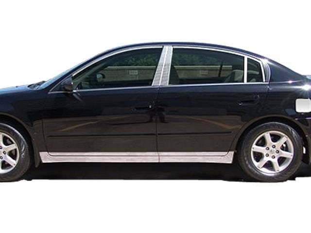 Fits Nissan ALTIMA 4dr QAA Stainless 8pcs Rocker Panel Trim TH25550