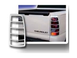 SILVERADO 2/4dr QAA Chrome ABS plastic 2pcs Tail Light Bezels TL43182