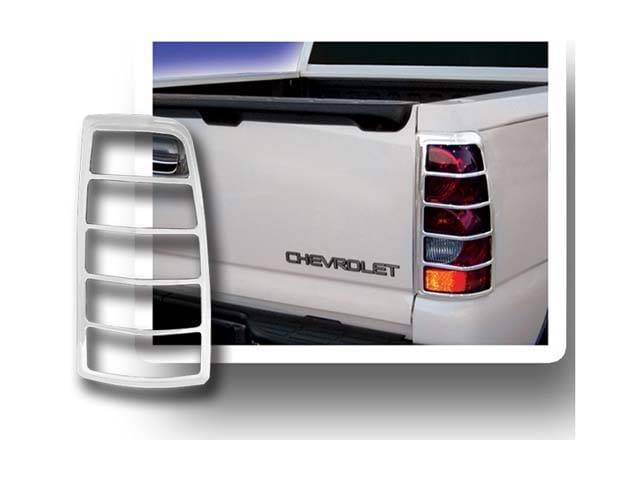 SILVERADO 2/4dr QAA Chrome ABS plastic 2pcs Tail Light Bezels TL43182