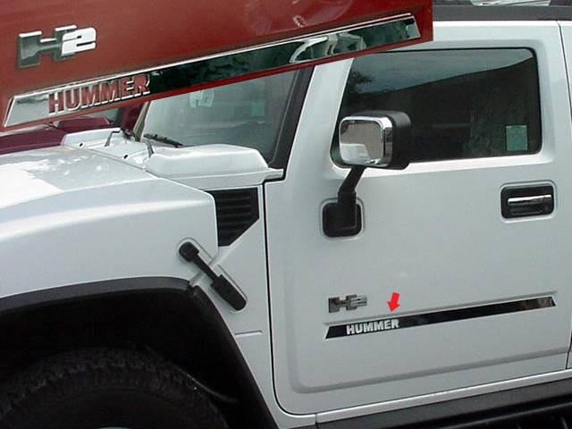 HUMMER H2 4dr QAA Stainless 4pcs Molding Insert HV43025