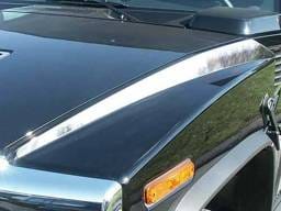 HUMMER H2 4dr QAA Stainless 2pcs Hood Accent Trim HV43014