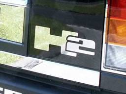 HUMMER H2 4dr QAA Stainless 2pcs Graphic/Logo/emblem HV43020