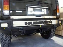 HUMMER H2 4dr QAA Stainless 3pcs Rear Bumper Accent HV43012