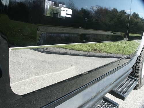 HUMMER H2 4dr QAA Stainless 4pcs Rocker Panel Trim HV43018