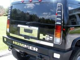 HUMMER H2 4dr QAA Stainless 14pcs Tail Light Accent HV43016