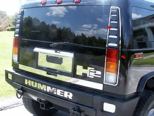 HUMMER H2 4dr QAA Stainless 14pcs Tail Light Accent HV43016