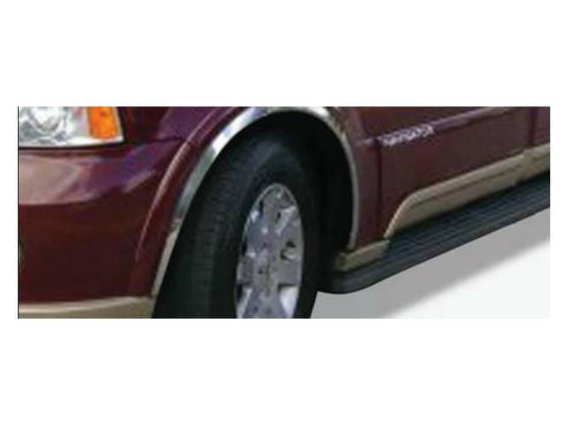 NAVIGATOR 4dr QAA Molded Stainless 4pcs Wheel Well Fender Trim WZ43655