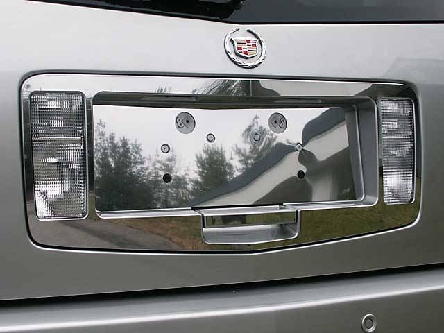 CADILLAC SRX 4dr QAA Stainless 3pcs License Plate Surround LPS44260