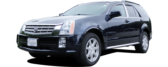 CADILLAC SRX 4dr QAA Stainless 3pcs License Plate Surround LPS44260 thumbnail 2