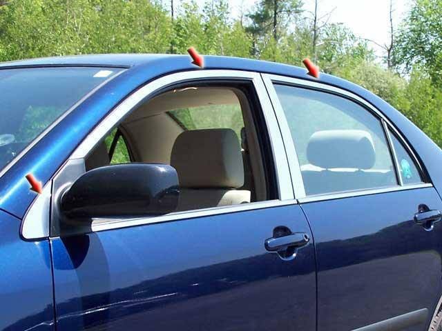 TOYOTA COROLLA 4dr QAA Stainless 6pcs Window Accent Package WP24113