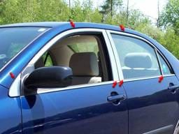 TOYOTA COROLLA 4dr QAA Stainless 12pcs Window Accent Package WP24112