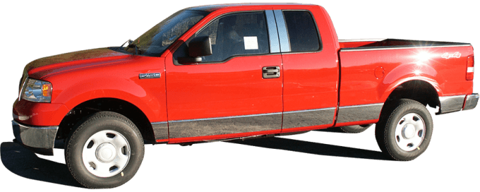 F-150 Crew Cab, 5.5' Bed, NO Flares QAA Stainless Molding Insert MI44316 thumbnail 4