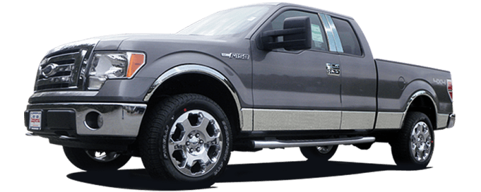 F-150 Crew Cab, 6.5' Bed, NO Flares QAA Stainless Molding Insert MI44305 thumbnail 6