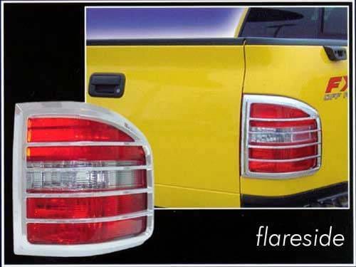 FORD F-150 FLARESIDE QAA Chrome ABS plastic 2pcs Tail Light Bezels TL44309