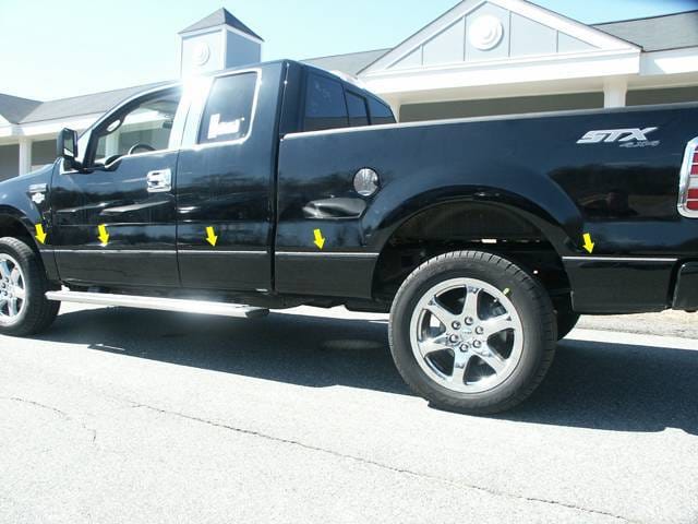 F-150 Super Cab, 6.5'Bed, NO Flares QAA  10pcs Side Accent Trim AT44302